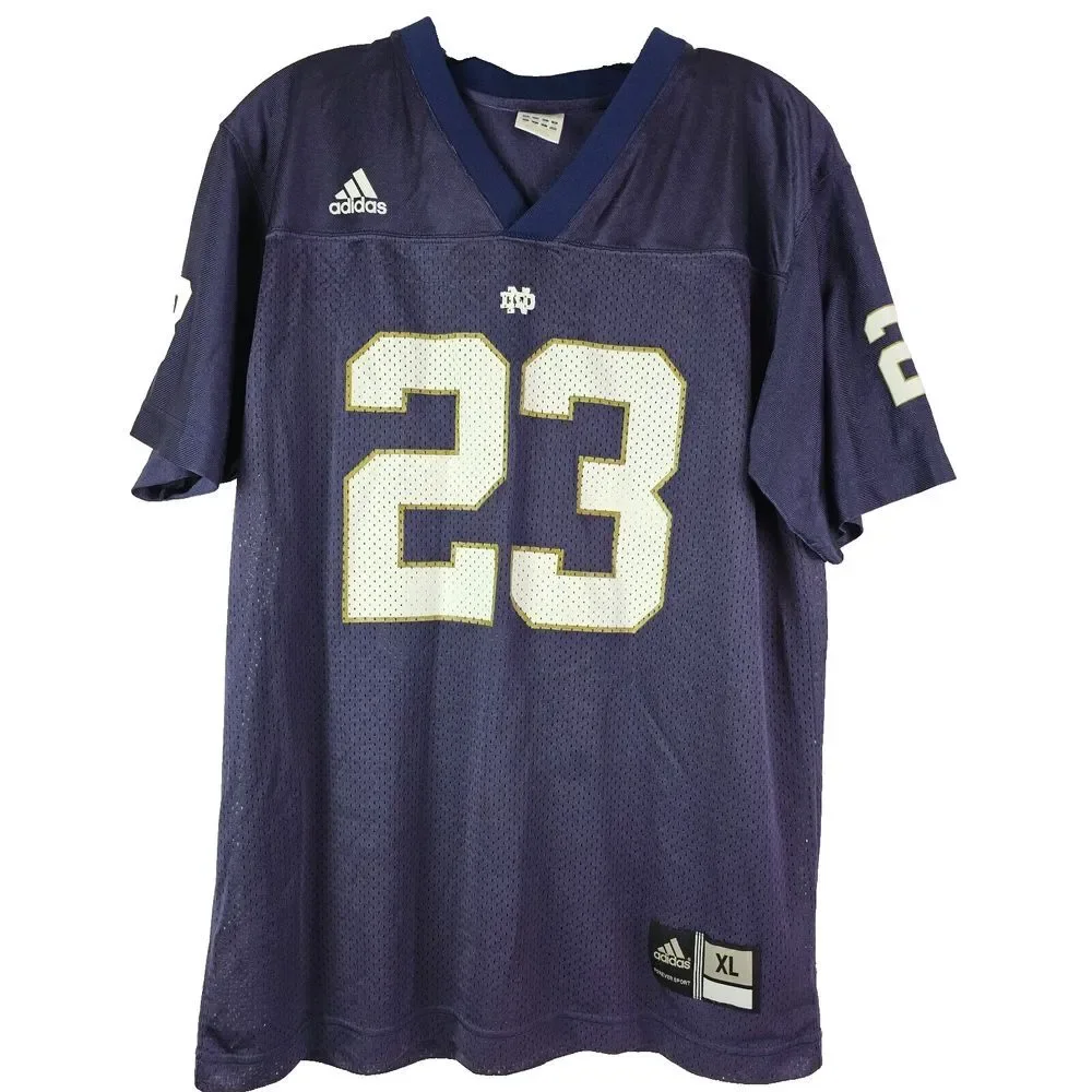 Notre Dame Fighting‎ Irish Jersey Youth XL 18 20 Blue #23 Adidas NCAA Football